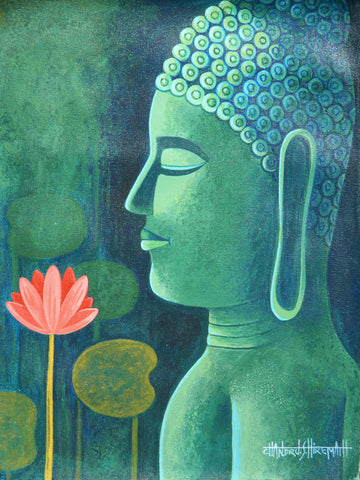 Buddha - Canvas Prints by Chandru S Hiremath