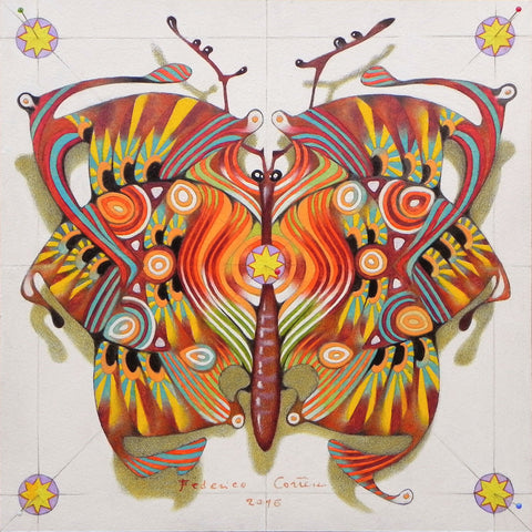 Tribal Butterfly - Canvas Prints by Federico Cortese