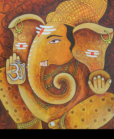 Ganesh - Canvas Prints by Chandru S Hiremath
