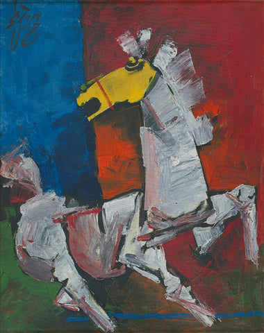 Horse - Posters by M F Husain