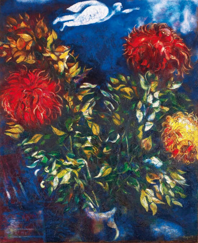 Chrysanthemums (Les Chrysanthèmes) - Marc Chagall by Marc Chagall