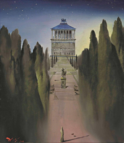 The Mausoleum of Halicarnassus(iLe mausole´e d’Halicarnasse) - Salvador Dali Painting - Surrealism Art by Salvador Dali