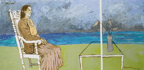 An Evening At The Shore by M F Husain