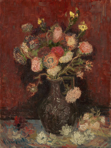 Vase with Chinese Asters and Gladioli - Posters by Vincent Van Gogh