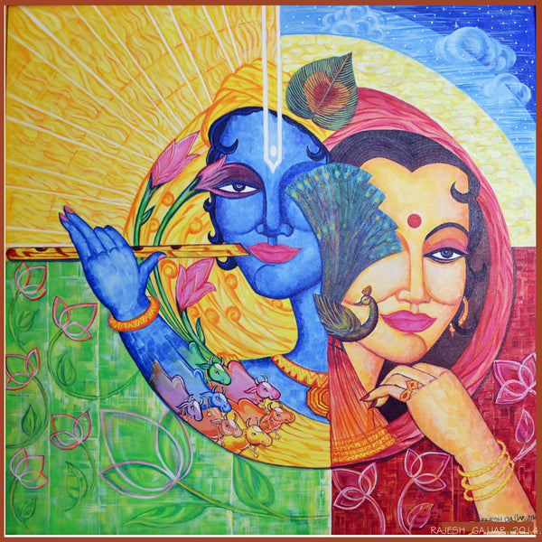 Radha Krishna by Rajesh Gajjar Artist | Tallenge Store | Buy Posters, Framed Prints & Canvas Prints