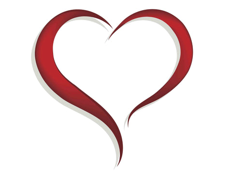 Valentines Day Gift - Red Minimalistic Heart by Sina Irani