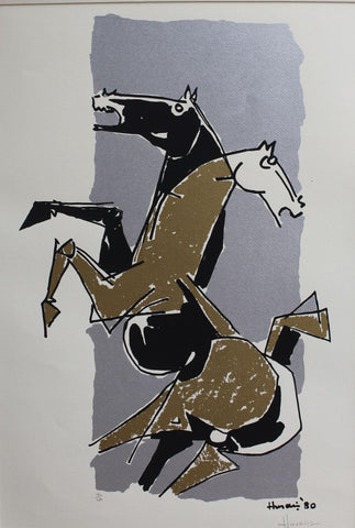 Dancing Horse by M F Husain