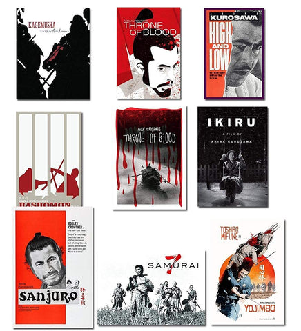 Set of 10 Best of Akira Kurosawa Movies - Poster Paper (12 x 17 inches) each by Akira Kurosawa
