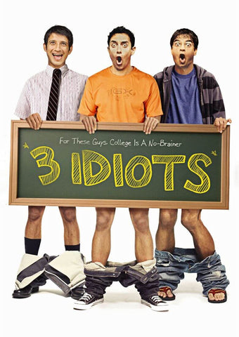 3 Idiots - Aamir Khan - Bollywood Hindi Movie Poster - Canvas Prints