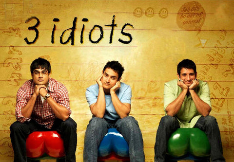 3 Idiots - Aamir Khan - Hindi Movie Poster - Canvas Prints by Tallenge Store