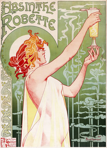 Absinthe Robette. - Canvas Prints by Henri Privat-Livemont