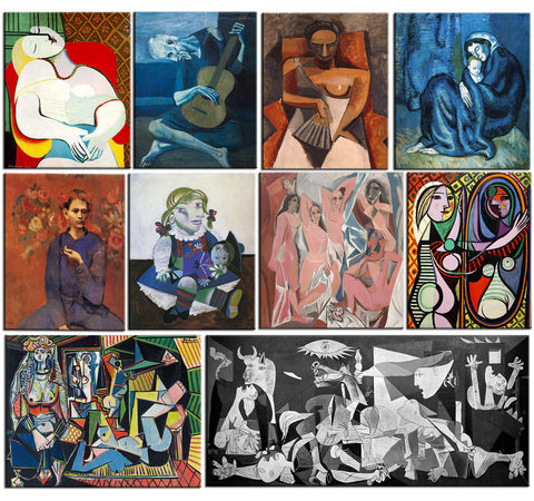 Set of 10 Best of Pablo Picasso Paintings - Poster Paper (12 x 17 inches) each by Pablo Picasso