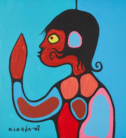 A Child Speaks - Norval Morrisseau - Ojibwe Painting by Norval Morrisseau