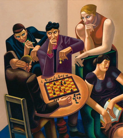A Game Of Chess - Art Contemporary Art Painting - Large Art Prints by Contemporary