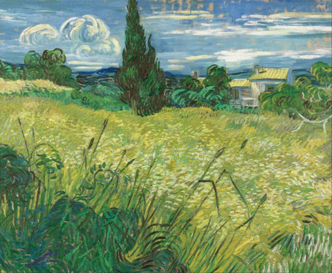 A Green Field - Vincent van Gogh - Landscape Painting - Posters by Vincent Van Gogh
