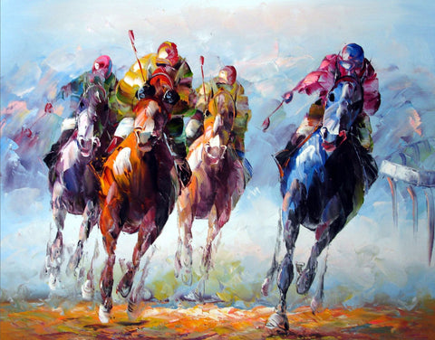 A Horse Game-Polo - Canvas Prints by Christopher Noel