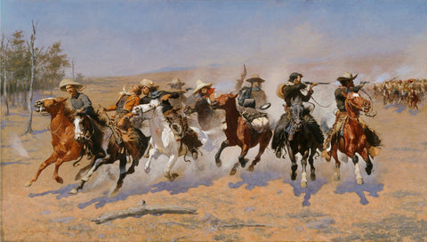 A Dash for the Timber - Frederic Remington - Canvas Prints by Frederic Remington