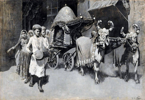 A Marriage Procession in India - Edwin Lord Weeks - Vintage Indian Orientalist Painting - Canvas Prints by Edwin Lord Weeks
