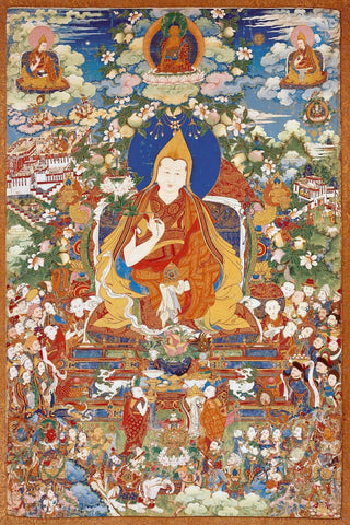 A Thangka Depicting The Eight Dalai Lama by Anzai