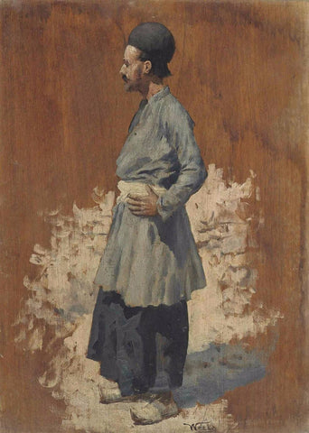 A Study Of An Ottoman - Canvas Prints by Edwin Lord Weeks