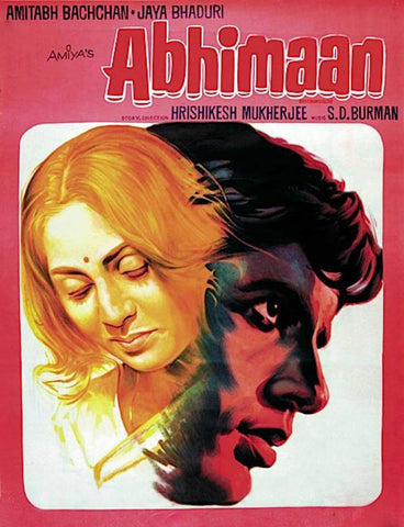 Abhimaan - Amitabh Bachchan - Bollywood Hindi Movie Poster - Canvas Prints by Tallenge