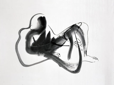 Abstract Art - Reclining Man by Jeffery Morgan