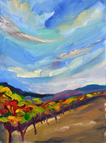 Abstract Landscape Painting - The Vineyard by Tallenge Store