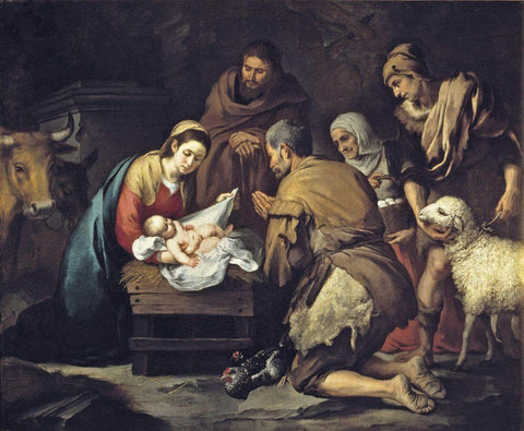 Adoration Of The Shepards - Bartolome Esteban Murillo - Christian Art Painting