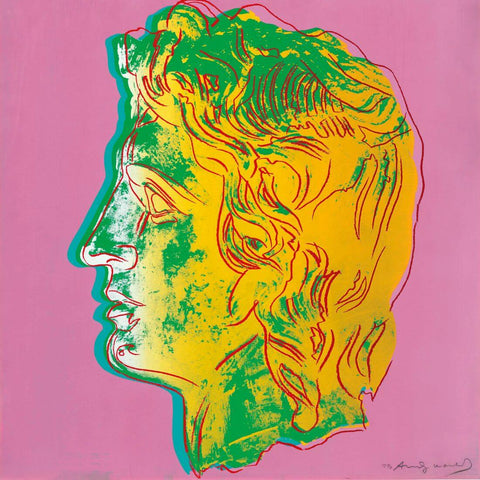 Alexander The Great - Pink and Green - Andy Warhol - Pop Art Painting - Framed Prints