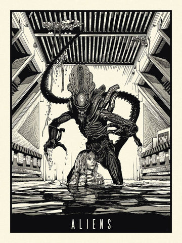 Alien - Tallenge Classic Sci-Fi Hollywood Movie Art Poster Collection - Art Prints by Tim