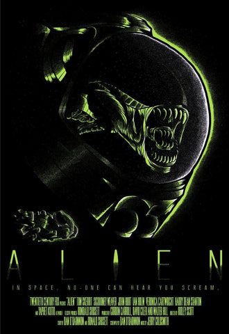 Alien - Tallenge Classic Sci-Fi Hollywood  Movie Poster - Canvas Prints by Tim