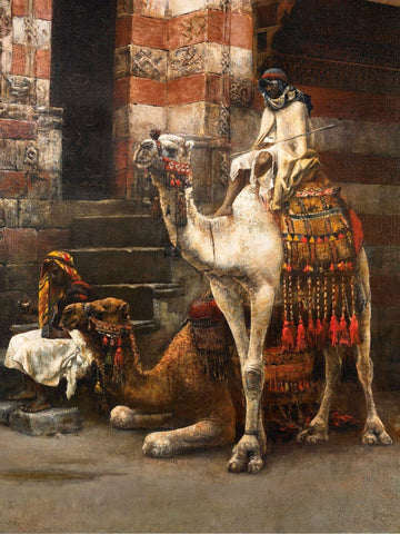 Along The Nile - Canvas Prints by Edwin Lord Weeks
