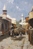 An Arab Street - John Gleich - Vintage Orientalist Painting - Life Size Posters