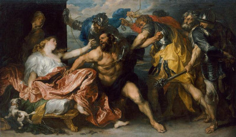 Samson And Delilah - Canvas Prints by Anthony van Dyck