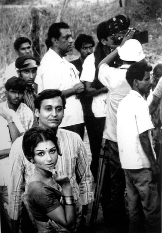 Aranyer Din Ratri (Days and Nights in the Forest) - Soumitra Chatterjee - Satyajit Ray Bengali Movie Shooting Poster - Posters by Laksh