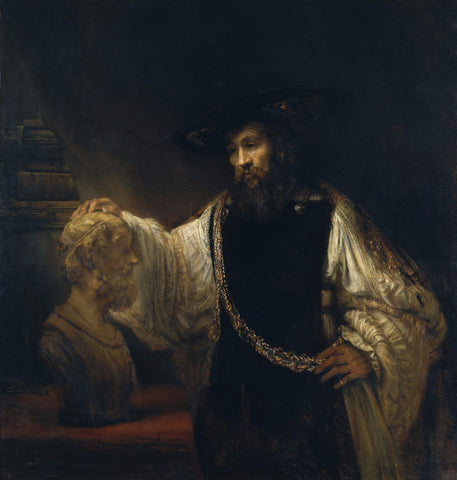 Aristotle with a Bust of Homer - Framed Prints by Rembrandt