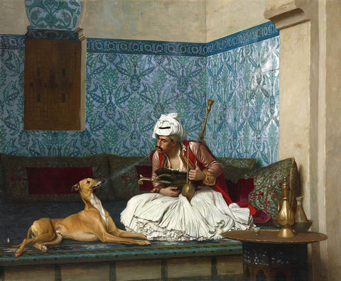 Arnaut and his dog - Jean Léon Gérôme - Canvas Prints by Jean Leon Gerome