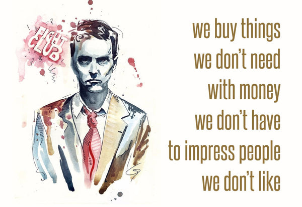 Art - Fight Club Quote - Hollywood Collection - Canvas Prints