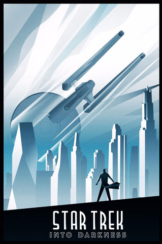 Art Deco Poster - Star Trek - Into The Darkness - Hollywood Collection - Posters by Joel Jerry