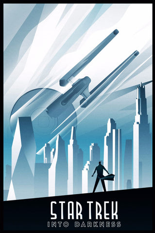 Art Deco Poster - Star Trek - Into The Darkness - Hollywood Collection by Joel Jerry