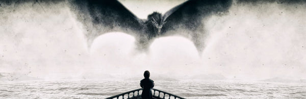 Art From Game Of Thrones - The Imp - Tyrion Lannister And Drogon - A3 Poster - Framed Prints