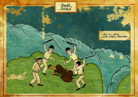 Art Movie Poster - Clockwork Orange - Vintage Ottoman Miniature Style- Tallenge Hollywood Poster Collection - Life Size Posters by Tallenge Store