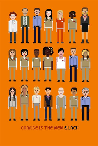 Art Poster Orange Is The New Black Cast Graphic TV Show Collection - Canvas Prints by Peter James