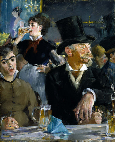 At the Café - Canvas Prints by Édouard Manet