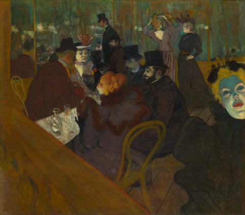 At the Moulin Rouge - Canvas Prints by Henri de Toulouse-Lautrec