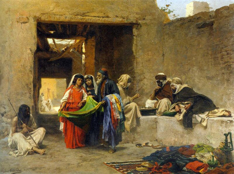 At The Souk - Posters by Eugene Alexis Girardet