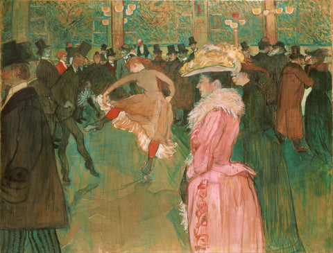 At the Moulin Rouge: The Dance - Canvas Prints by Henri de Toulouse-Lautrec
