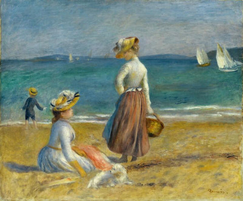 Figures On The Beach by Pierre-Auguste Renoir