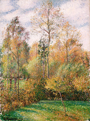 Automne, Peupliers, Eragny - Canvas Prints by Camille Pissarro
