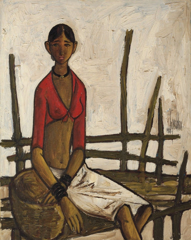Seated Girl by B. Prabha